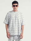 Alphabatic Oversized T-Shirt With Shorts Heather Grey 0010