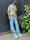 Loose Fit Cargo Pant Sky Blue 0013